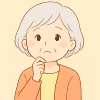 old woman thinking